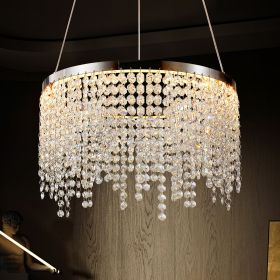 15.7-inch Fancy hanging ceiling lamps luxury modern pendant light crystal chandelier