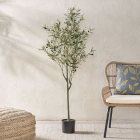 59 Inch Artificial Olive Tree, Large Olive Plants for Home Decor and Housewarming Gift