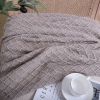 SOGA Coffee Diamond Pattern Knitted Throw Blanket Warm Cozy Woven Cover Couch Bed Sofa Home Decor with Tassels