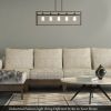 5-Lights Pendant Lamp with Iron Square Lamp Shade