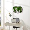 Moss World Map Metal Wall Decor