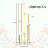 Indoor Metal Plant Stand Corner Plant Shelf for Potted Plant with Golden Metal Frame