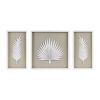 Framed Rice Paper Palm Leaves 3-piece Shadowbox Wall Decor Set