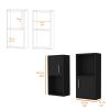 Black 2 Bathroom Medicine Cabinets with Open Shelf