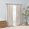 Linen Blend Light Filtering Curtain Panel Pair(2 Pcs Window Panels)