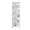 Crovie Linen 63-inch High Bathroom Cabinet Storage Cabinet with Four Open Shelves