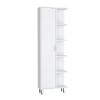 Crovie Linen 63-inch High Bathroom Cabinet Storage Cabinet with Four Open Shelves