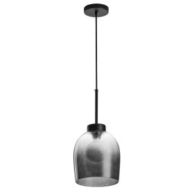 Modern Home Pendant Light Gray Glass Hanging Light Fixture for Kitchen Dining Room