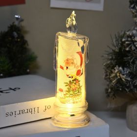 Christmas Flameless Candles for Home Decoration Christmas Gift (Color: style 6, size: M)