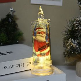 Christmas Flameless Candles for Home Decoration Christmas Gift (Color: style 4, size: M)