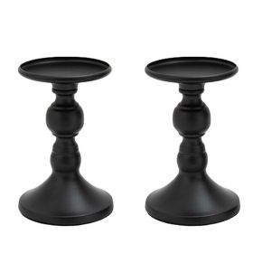 2/4pcs Metal Candle Holders Wedding Candlestick Crafts Candle Stand Centerpiece Road Lead Living Room Wedding Party Table Decor (Color: 2pcs candlestick, Ships From: China)