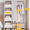 Portable simple wardrobe with 4-tier