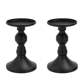 2/4pcs Metal Candle Holders Wedding Candlestick Crafts Candle Stand Centerpiece Road Lead Living Room Wedding Party Table Decor (Color: 2pcs candlestick, Ships From: China)