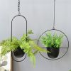 Nordic Metal Hanging Chain Flower Pot Iron Hanging Flower Basket Vase Plant Hanging Planter For Home Garden Balcony Decoration