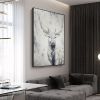 Hand Painted Oil Painting Hand Painted Rich Deer Oil Painting On Canvas Animal Pattern Decorative Painting Classical Porch Mural Handmade Art Living R