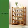 1 bamboo shoe rack for household floor-standing simple shoe rack multi-layer storage rack to save space and store small shoe cabinet