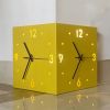 Nordic Square Modern Corner Wall Clock with Sensor Night Light Christmas Gifts