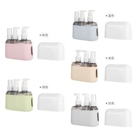 Travel Bottle FDA Spray Bottle Cosmetics Lotion Bottle Leak-proof Wash Storage Bottle (Option: 3 Piece Gray)